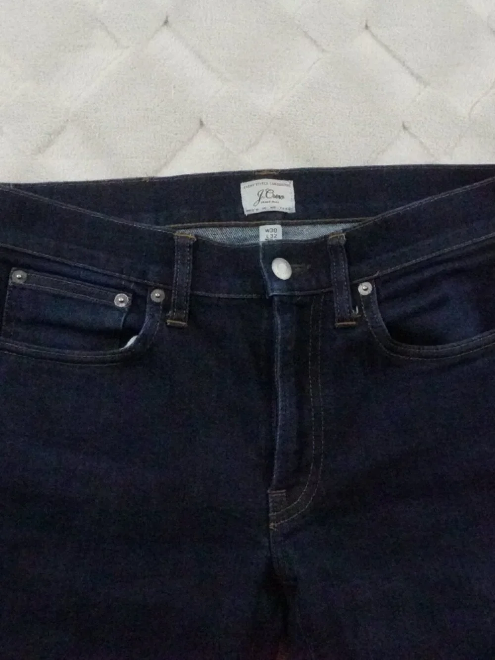J.Crew 484 Slim Fit Jean Mens 30x32 in stretch Resin Rinse Japanese denim